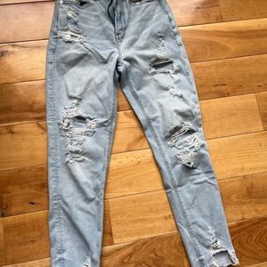 American Eagle Outfitters Blue Skinny Jeans Distressed Style